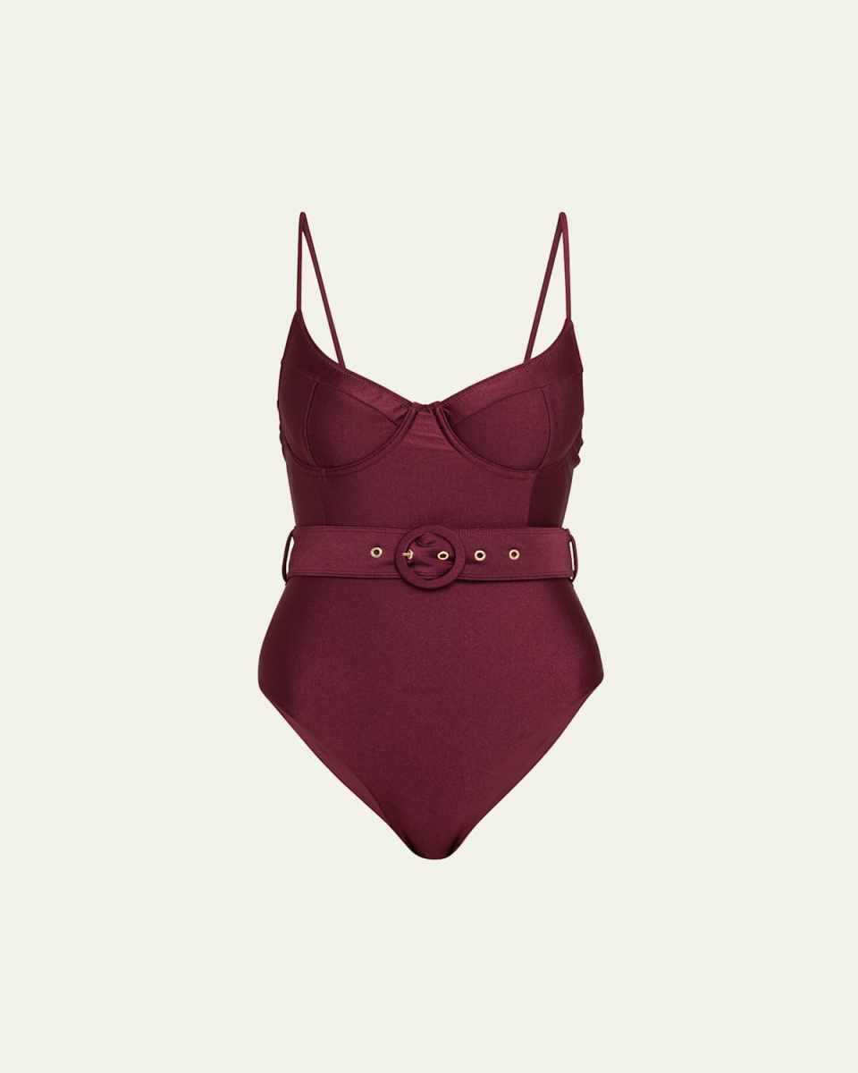 Noa Belted Bustier One-Piece Swimsuit